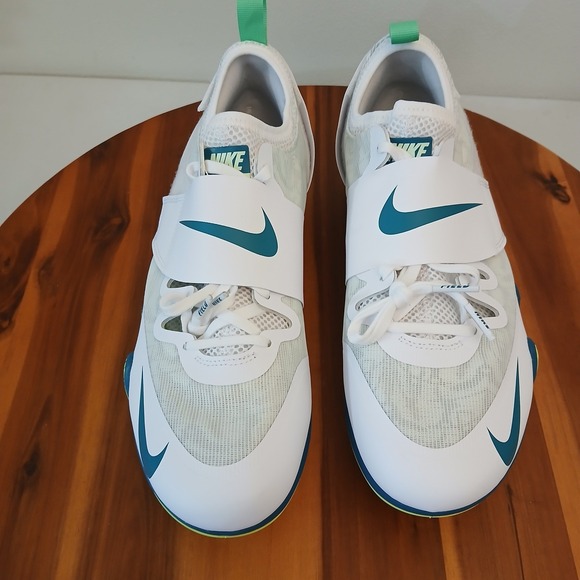 Nike‎ Pole Vault Elite Mens 13 White Bright Spruce PV Track Shoes FZ9649-100 main image 7